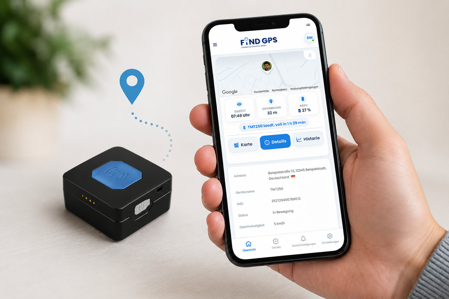 TMT250 GPS-Tracker mit integrierter SIM | 1 Jahr FIND GPS App inklusive (Abverkauf)